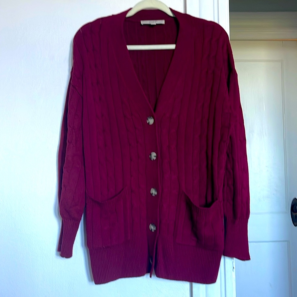 LOFT Cable Knit Cardigan